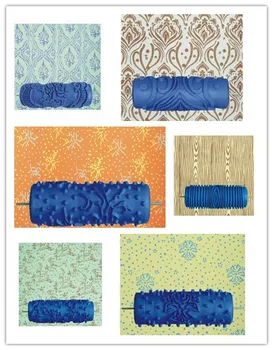 

Art ainting tool 5 inch rubber patterned roller for wall decoration 70 style to choose