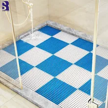 SunnyRain, 10 шт., ПВХ, полый, из сплайсинга, водостойкий, для ванной комнаты, ковер для кухни, Противоскользящие коврики, легко режется, 30x30 см