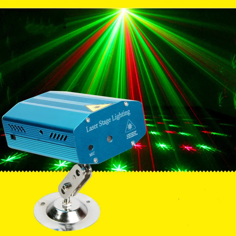 

New mini meteor stars stage lighting KTV bar lamp laser birthday party red blue bright
