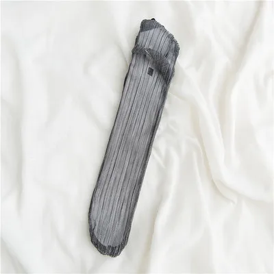 AOMU 10 пара/лот летние сексуальные новые глянцевый золотистый Серебристый провод носки кружевные женские носки для девочек эластичные модные женские мягкие короткие носки - Цвет: 7