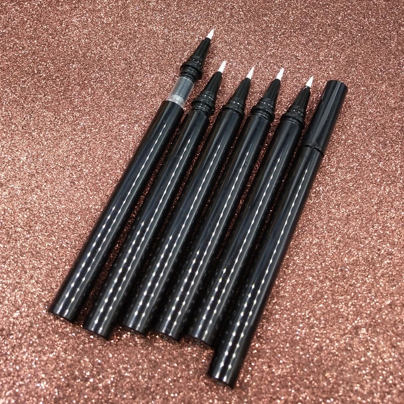 10/20/50pcs Empty Black Cosmetic Eyeliner Pencil with steel ball DIY Makeup soft brush/cotton pen Beauty Eye Liner Pen Tools