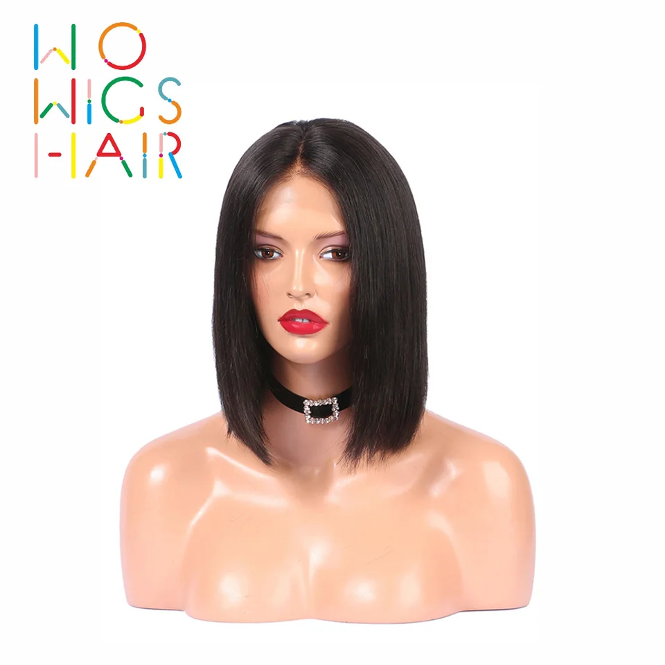 

WoWigs Hair Full Lace Wigs Bob wigs Remy Hair Natural Color 100% Human Hair