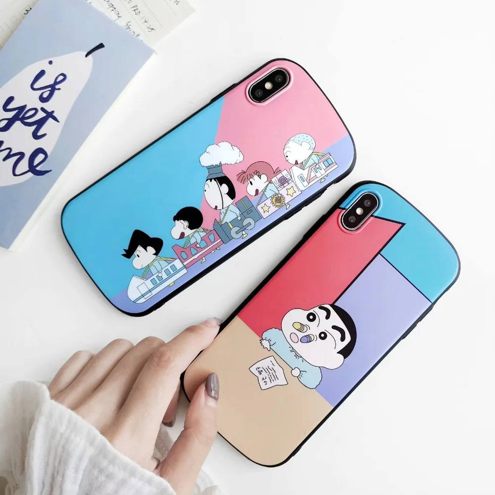 Crayon Shinchan локомотив для iPhone 6 6s 6plus plus 7 8 7plus8plus мобильный телефон чехол X xs xr xsmax