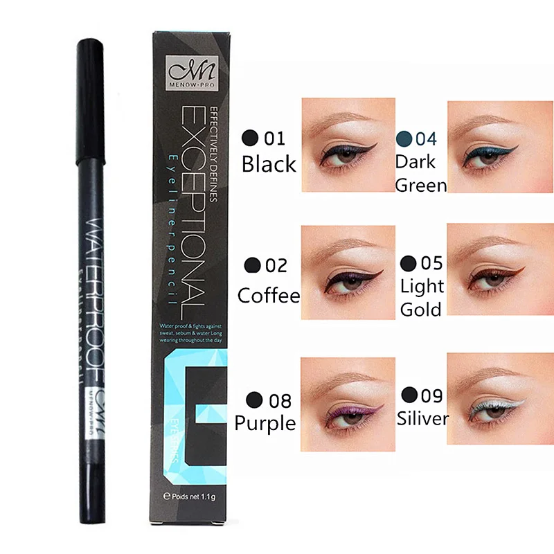 6 Color Waterproof Eye Shadow Pencil Professional Makeup Set Rotate Eyeliner Long Lasting