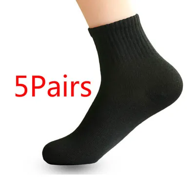 3/5/6 пар в партии; Для женщин носки унисекс дышащие носки однотонные Цвет, носки по щиколотку, удобные хлопковые короткие носки черный, белый, серый раздел-носки для детей - Цвет: 5Pairs