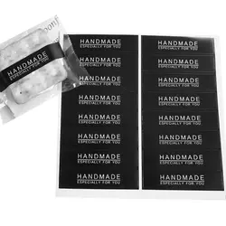 160 шт./лот черный HANDMAND длинная полоса черный крафт-Бумага Label DIY подарок торт выпечки уплотнительное Стикеры