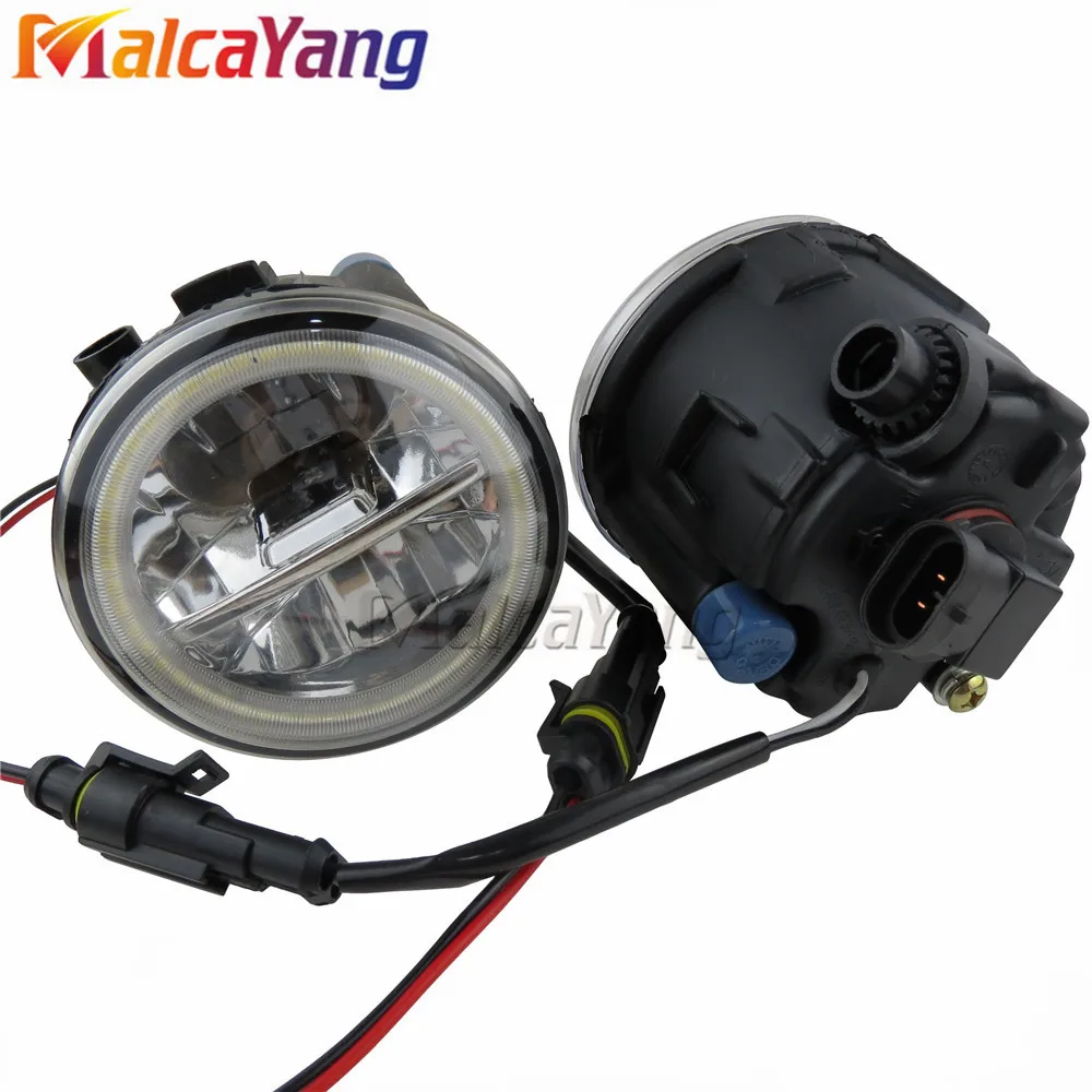

For Nissan Tiida Hatchback 2004-2007 90mm Round Fog Light Angel Eyes Car styling Super Bright Fog Lamp Lights 2pcs