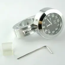 7/" 1" руль мотоцикла хром черный циферблат часы для Harley Chopper Touring