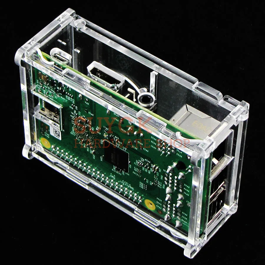 Raspberry PI 3 Model B+ Плюс Прозрачный Акриловый чехол Корпус коробка для Raspberry PI 2, PI3 Модель B, PI 3B
