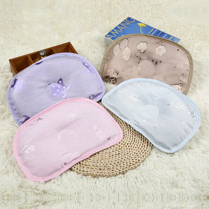 

4Colors Newborn Pillow Baby Ice Silk Fiber Citrus Leaf Support Summer Prevent Flat Head