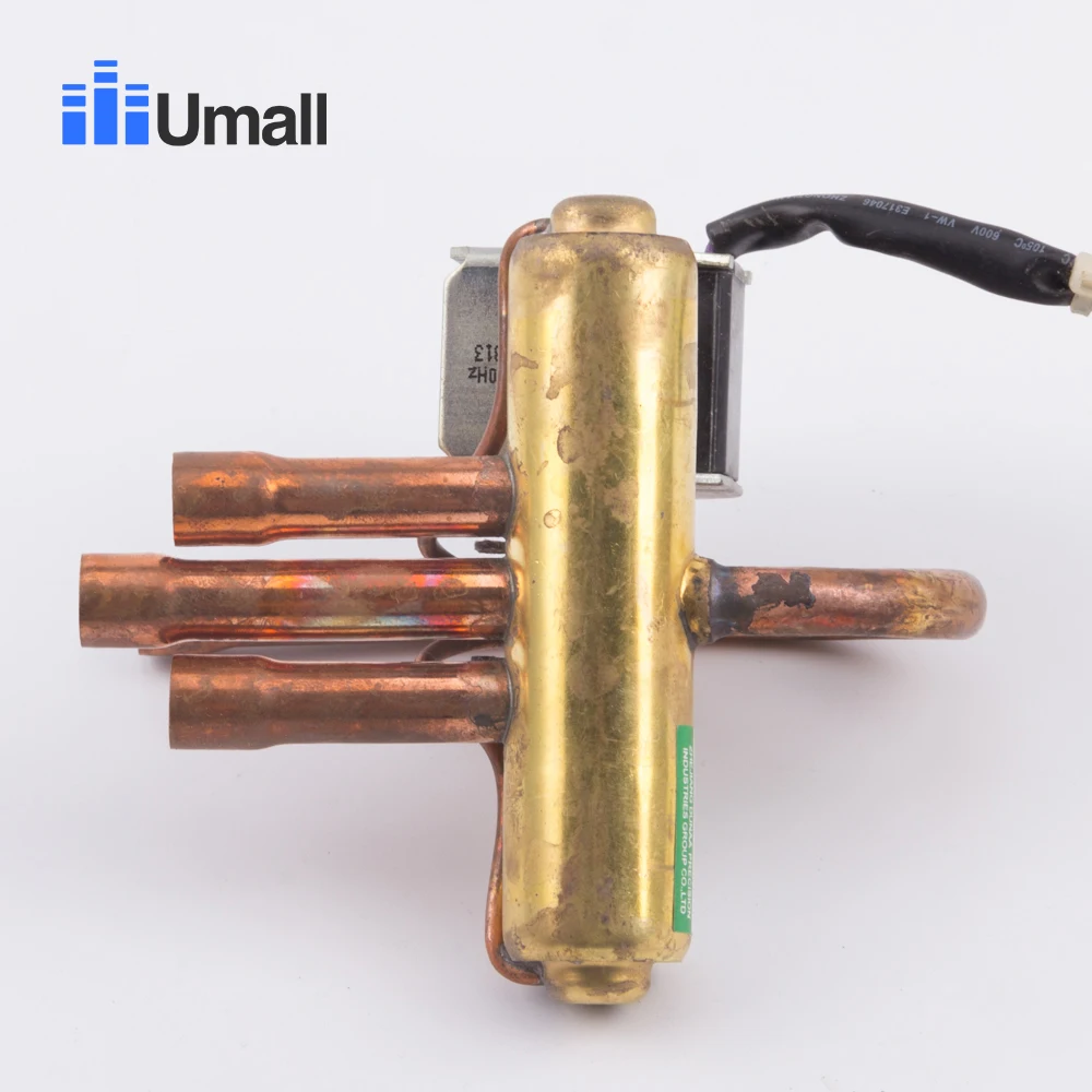 Aire acondicionado electromagnético cuatro vías Válvula de marcha atrás con bobina 1 P cobre aire acondicionado válvula hidráulica piezas de repuesto