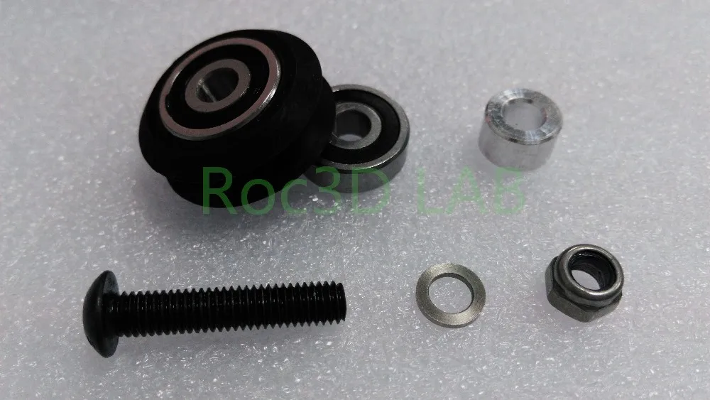 

[SKU 153] High tolerance CNC dual v wheel kit for v-slot Delrin precise linear guide 20set/lot POM Free shipping