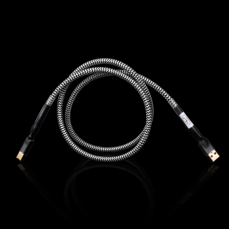 YYAUDIO Hi-End OCC silver plated USB audio cable data USB cable DAC USB hifi cable A-B usb cable