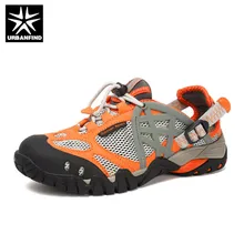 URBANFIND/Брендовые мужские летние сандалии из сетчатого материала размера плюс 35-47; Повседневная дышащая обувь унисекс для мужчин и женщин; пляжные сандалии для воды