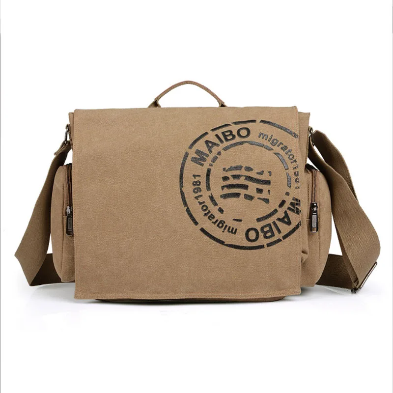 

Vintage Men's Messenger Bag Canvas Multi-functional Shoulder Bag Fashion Man Business Laptop Crossbody Tote Male Travel Handbag