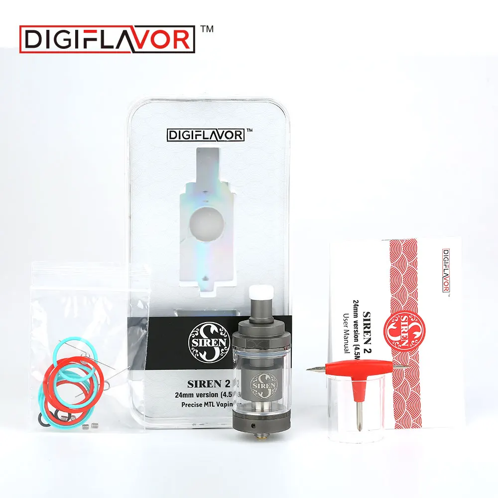 Оригинальный атомайзер Digiflavor Siren 2 GTA MTL бак 4 5 мл сирена Модернизированный для
