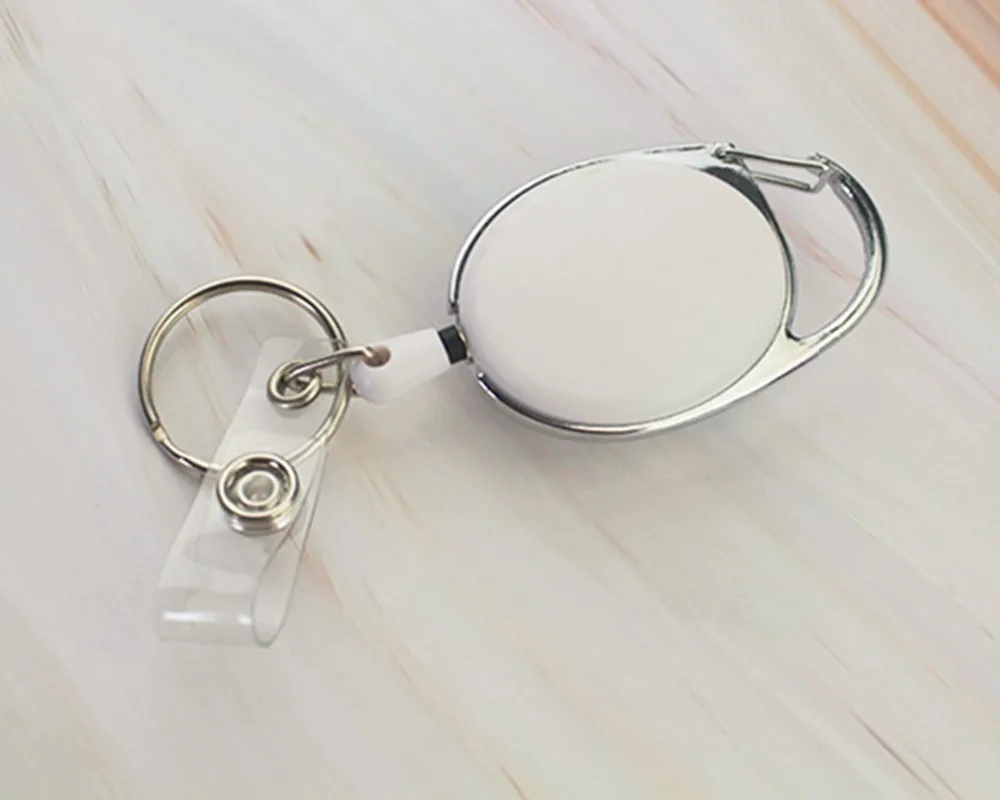 Button Strap&Key Ring Badge Reel Holder,Carabiner Hook Retractable ID Card Roller Clip, Waist clip Buckle ,Hospital Nurse Favor