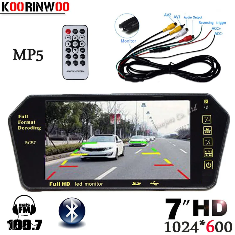 Koorinwoo 7 Zoll Auto Monitor TFT Digital TF USB Slot Bluetooth mp5 Für Auto radio komponente Autoradio multimidia Koorinwoo 7 Zoll Auto Monitor TFT Digital TF USB Slot Bluetooth mp5 Für Auto radio komponente Autoradio multimidia