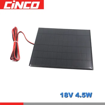 

18V 4.5Watt with 200cm extend cable Poly Panel Solar Monocrystalline Silicon DIY 12V Battery Charger Module Solar Cell wire toy