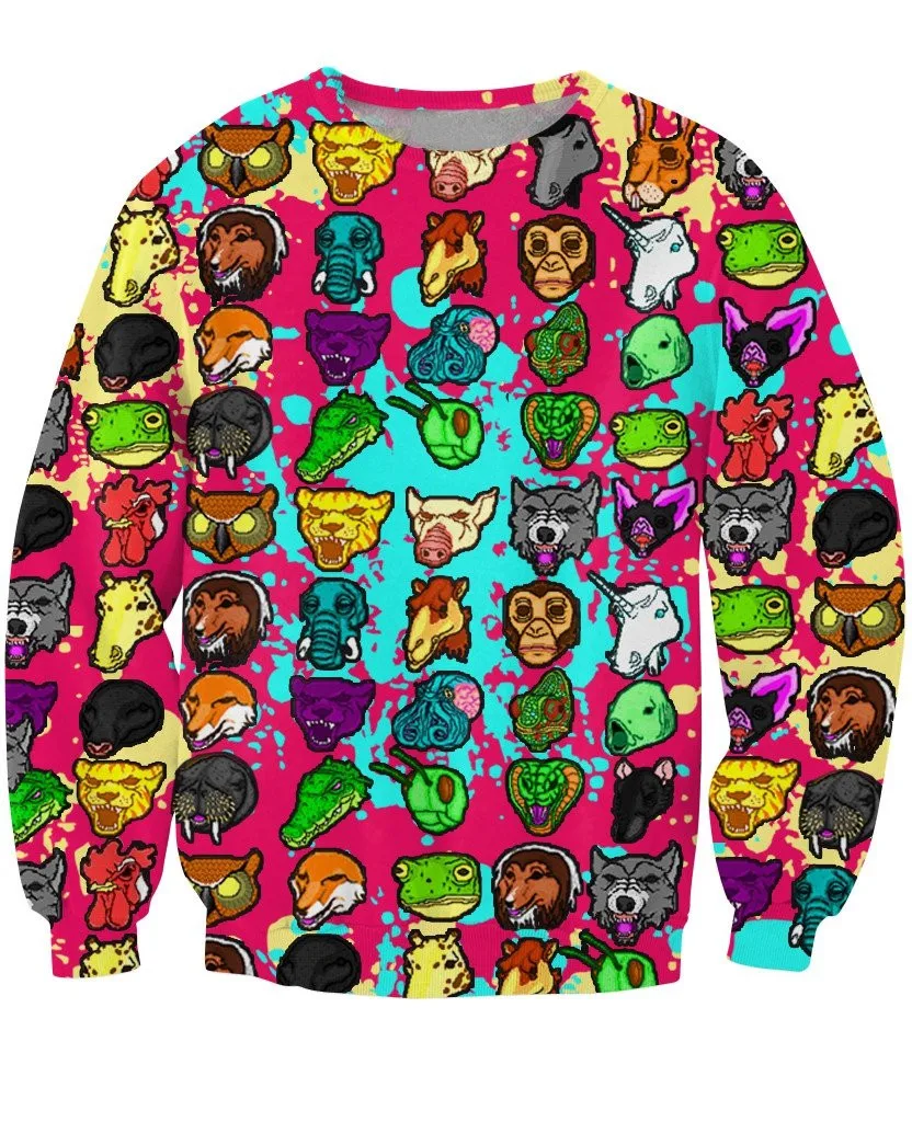 Hotline Miami Crewneck Sweatshirt funny graphic sweatshirt digital
