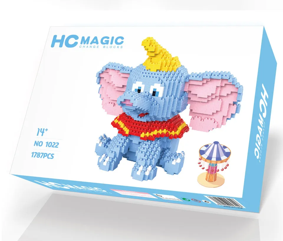 HC MAGIC 1022, Алмазный слон, университетские строительные блоки, детские подарки, DIY игрушки, развивающие подарки, пластиковая фигурка