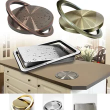 Заподлицо из нержавеющей стали встраиваемый встроенный баланс створки крышка мусорное ведро кухонная столешница пепельница качающаяся крышка