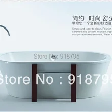 Волокно стекло новая модель свободно стоящая купальная ванна с деревянной поддержкой Крытый спа 6502C