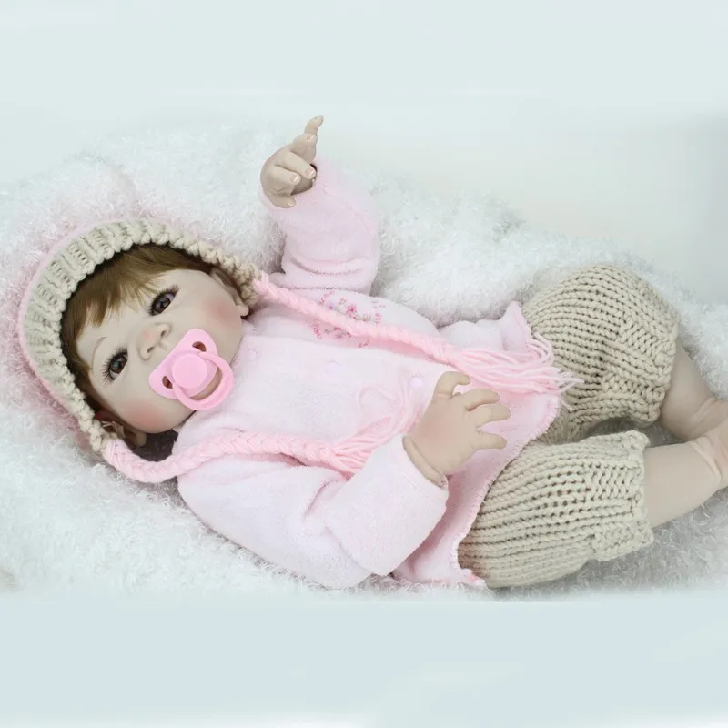 NPKDOLL 55 см мягкие силиконовые куклы Reborn Baby Реалистичная кукла Reborn 22 дюймов полный винил Boneca BeBe Reborn куклы W/одежда подарок