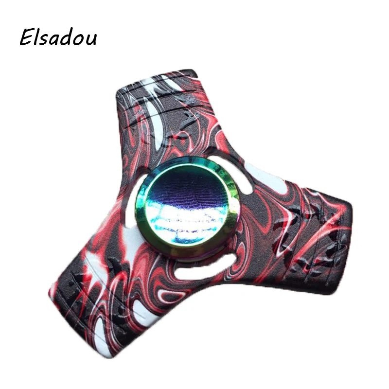 

Elsadou Fidget Toy Tri Spinner Magic Psychedelic Hand Spinner Metal Finger Stress Spinner High Quality Bearing EDC