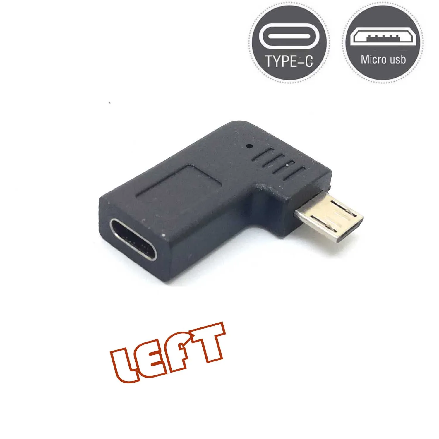 90 angle Type-C Female To Micro-B Micro male USB Charger Data otg cable adapter oy usb aux adapter usb c b cable usb mini cable