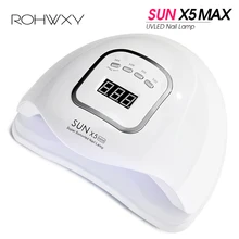 ROHWXY 36/80 Вт Светодиодный УФ-лампа для сушки ногтей 45 шт. светодиодный s УФ лампа для ногтей, отверждающая УФ-гель для ногтей ЖК-дисплей Дисплей лампы для ногтей с Сенсор