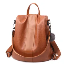 Трёхсторонний Анти-Вор женский рюкзак высокое качество женские рюкзаки из полиуретана женская большая Вместительная дорожная сумка через плечо