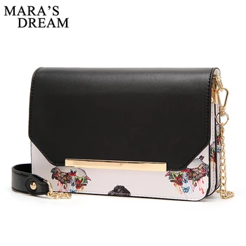

Mara's Dream 2018 New Printing PU Leather Women Handbags Shoulder Bag For Female Patchwork Ladies Handbag Famous Brand Tote Bags