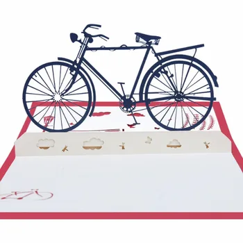 

3D Bicycle Pop Up Greeting Cards Valentine Lover Happy Birthday Anniversary Gift 2018