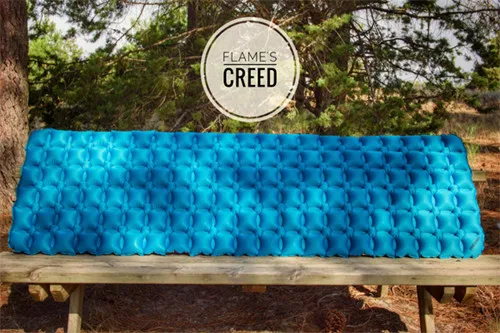 Надувной матрас для сна Сверхлегкий наружный воздушный матрас кемпинг Colchon надувной Самонадувающийся туристический ТПУ коврик - Цвет: Square blue