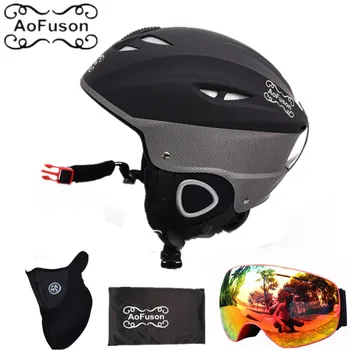 

Ski Equipment Set Double Layers Anti-fog Big Vision Snowboard Goggle Mask Women&men Skiing Snowmobile Winter Warm Sports Helmet