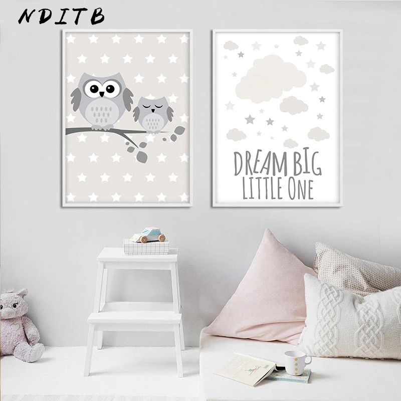 owl canvas art for nursery