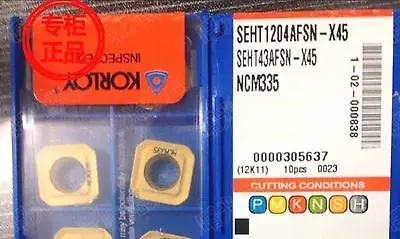 

2PCS New KOR+ SEHT1204AFSN-X45 NCM335 CNC Carbide Inserts 10PCS/Box