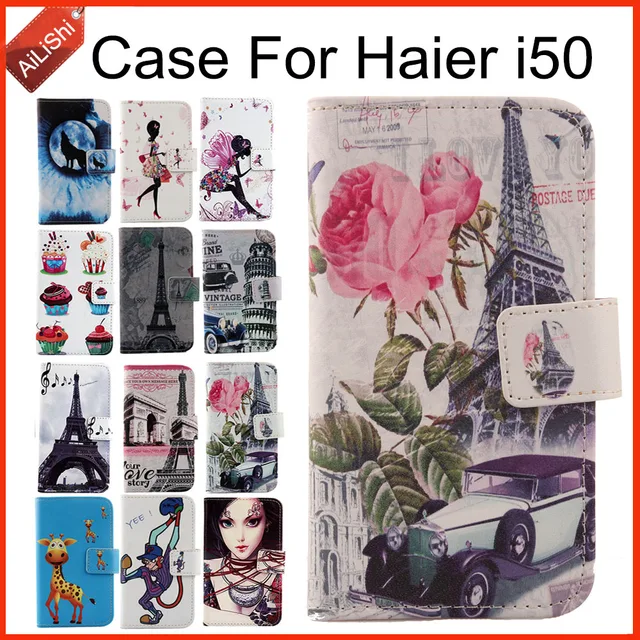 Best Offers AiLiShi Factory Direct! Case For Haier i50 Luxury Flip Painted Leather Case Exclusive 100% Special Phone Cover Skin+Tracking