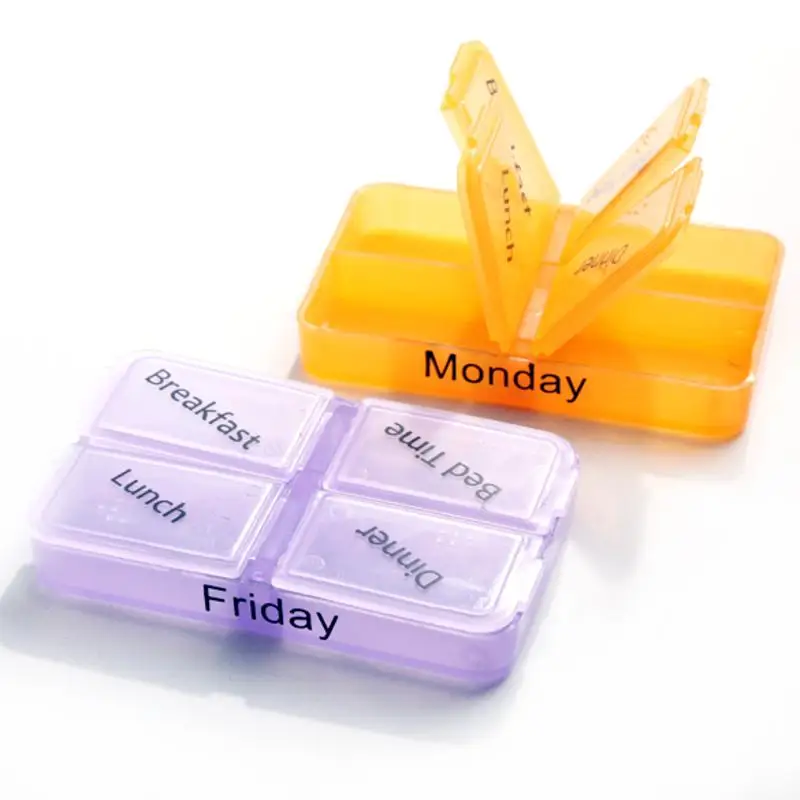 7 дней Пластиковые чехлы сортировочная коробка контейнер для планшета еженедельная диета таблетки коробка для хранения лекарств ежедневный контейнер для лекарств Органайзер
