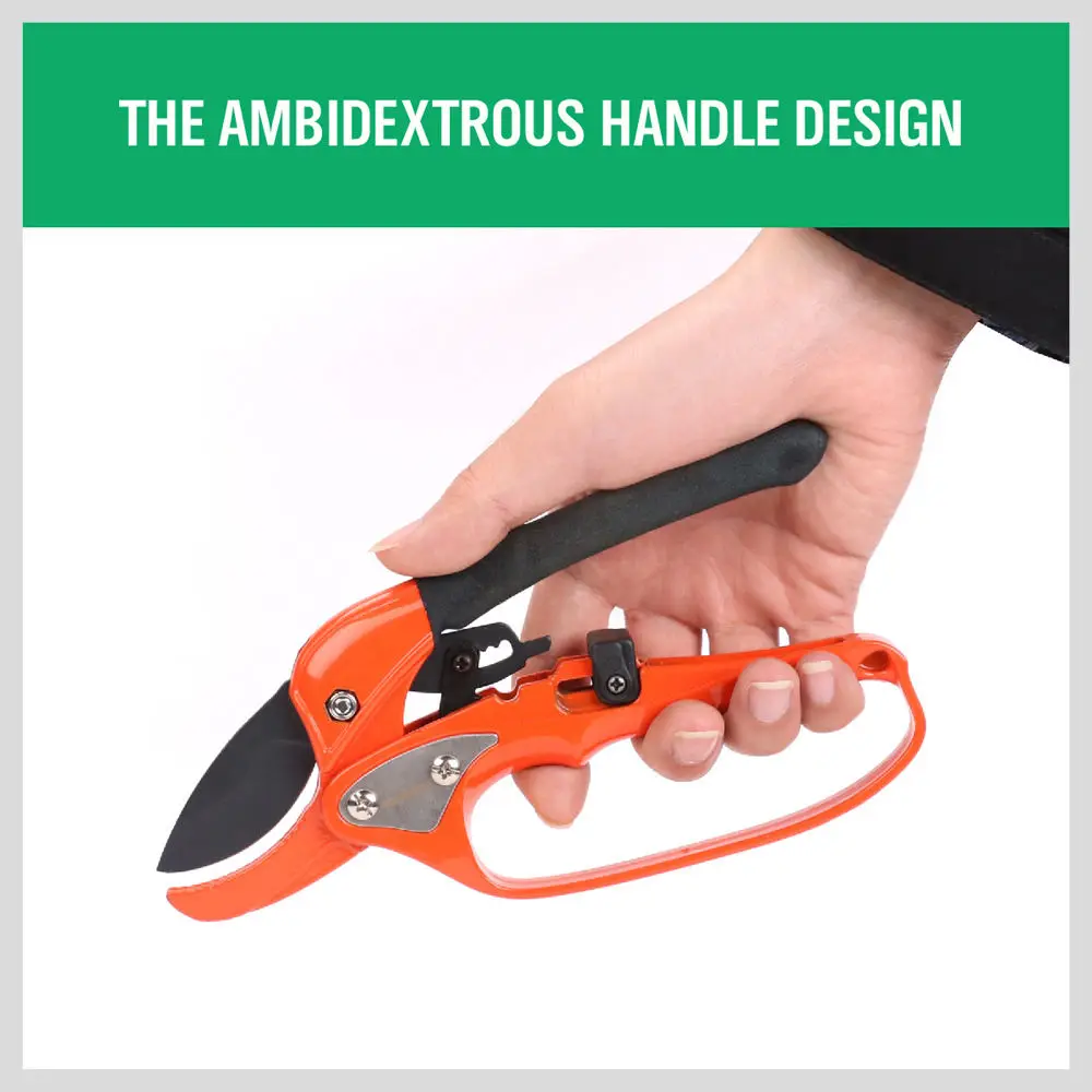 HORUSDY Garden Pruning Shear Fruit Tree Garden Scissors Grafting Tool Plant Scissor Branch Pruner Trimmer Home Tools Anti-slip