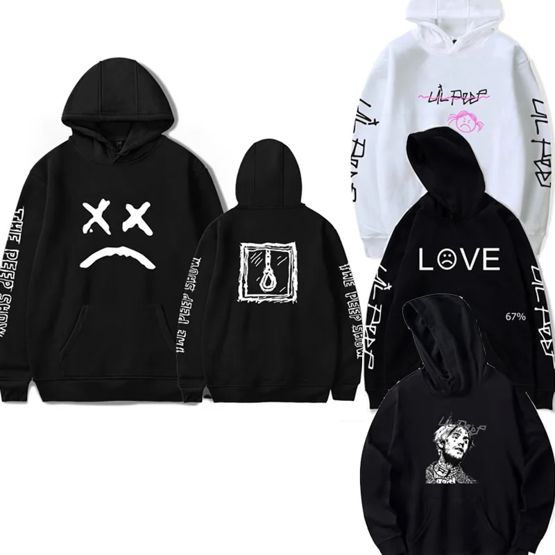 Толстовка с капюшоном Lil Peep пуловер Love Повседневная модная зимняя кофта длинным