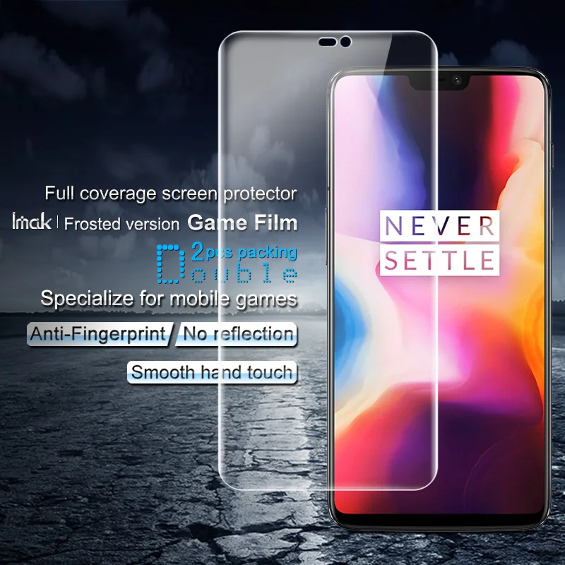 

Imak Anti-fingerprint Frosted Hydrogel Film for Oneplus6 Screen Protector Full Cover 2pcs/Package Matte Front Cover Oneplus 6