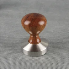 1 STÜCK YF-06 Espresso Kaffee Tamper Holzgriff mit stainless stell basis 49 MM 51 MM 53 MM 57 MM 58 MM