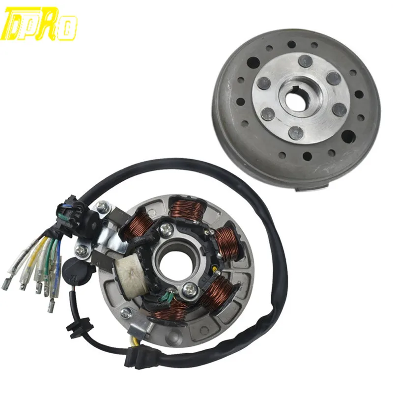 

TDPRO Motorcycle 6 Coil Ignition Magneto Stator Flywheel For Scooter Lifan Dirt PitBike 110cc 125cc 140cc