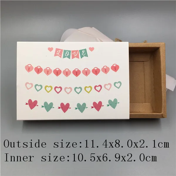 11.4x8.0x2.1cm 1 шт ящик стиль винтажный крафт-картон Свадебная коробка подарочная упаковка коробка для конфет/шоколада/печенья/ремесла/торта - Цвет: 11.4x8.0x2.1cm