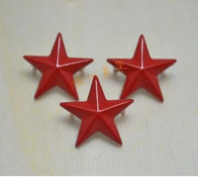 

500 PCS 15mm Red Metal Star Stud Rivet Spikes Craft Case Shoes Bag Leathercraft Accessories DIY Accessories