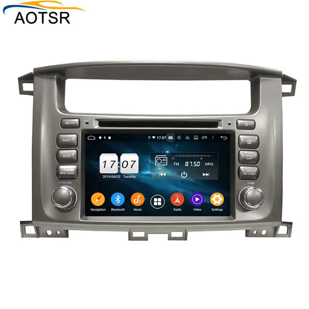 Best DSP 4GB+64GB Android 9.0 Car dvd player for Toyota Land cruiser 100 LC 100 GPS Navigation Auto Radio Video BT wifi MAP headunit 3