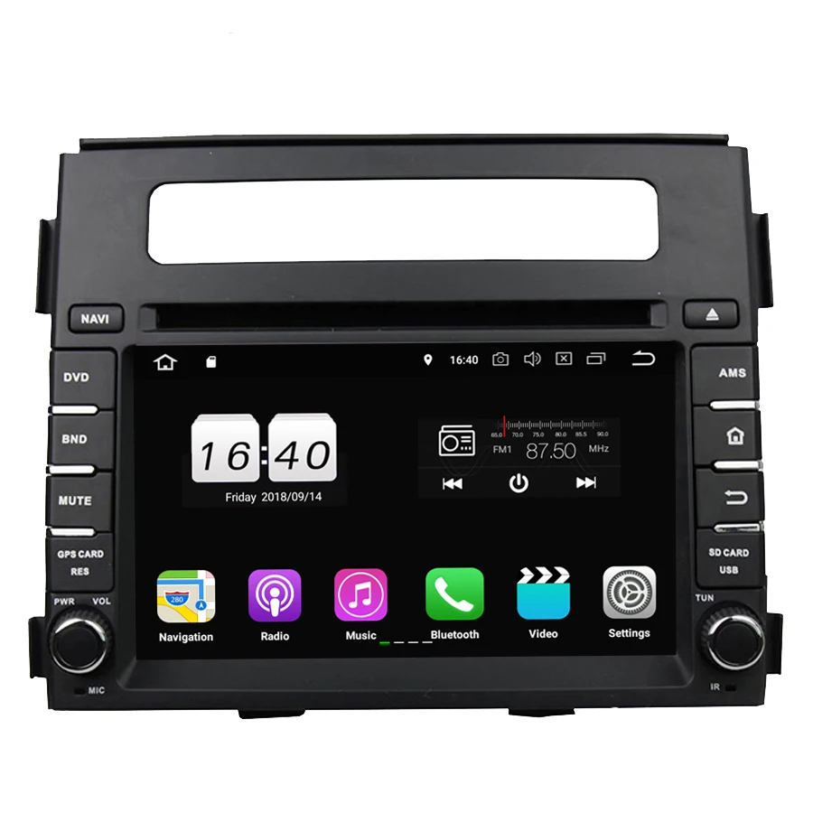 Sale TDA7851 Android 9.0 For kia SOUL 2011-2012 quad Core 2GB RAM BT 4.0 Wifi 4G GPS Map DVR camera OBD2 tv Car DVD Player RDS Radio 3