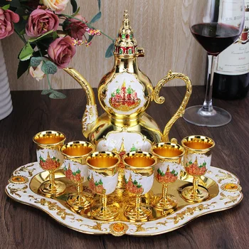 

Wine glass ornaments retro metal flagon Home Furnishing ornaments Home Furnishing wine gourd decor decoration supplies